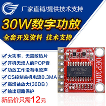 Power amplifier board power amplifier digital finished product power big sound vehicle car single track 30W board power amplifier module customized