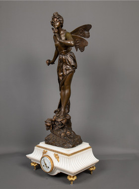 法国大理石底座纯铜座钟