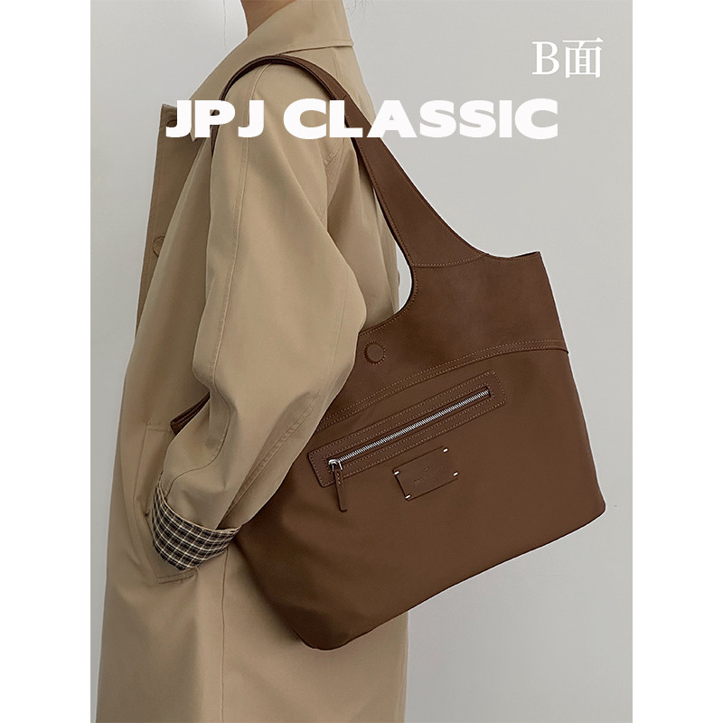 jpjclassic头层植鞣牛皮托特包女单肩腋下包大容量通勤简约水桶包,淘宝优惠券,粉丝福利购,淘宝优惠卷