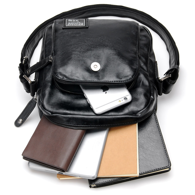 皮质单肩包商务休闲小男包男士包包 杰克凯文男士包袋