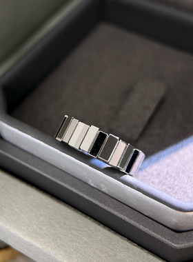 S925纯银不规则阶梯光面镜面方块戒指精工高级感CNC工艺指环