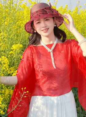 夏季薄款丝巾洋气套头防晒披肩