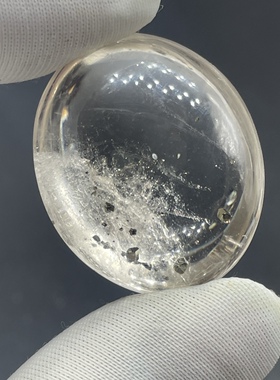 天然白水晶吊坠裸石水晶包裹体超亮黄铜矿晶体干净净化消磁能力强
