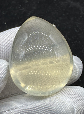 天然冰种黄水晶星光水滴吊坠原石打磨挂件项链手链diy饰品配件