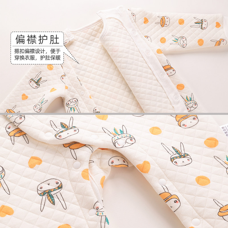 连体衣服秋冬纯棉夹棉宝宝新款爬服 巴布乐园连身衣/爬服/哈衣