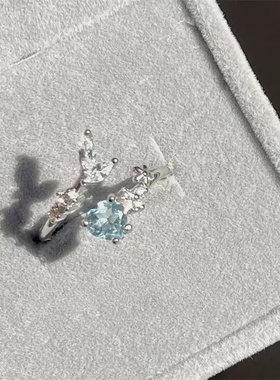 恋与深空祁煜印象戒指女满钻鱼尾女款轻奢小众高颜值高级感女士银