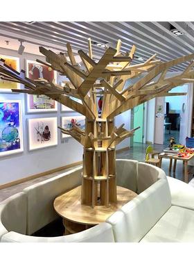 早教培训大厅树形休息区落地摆件