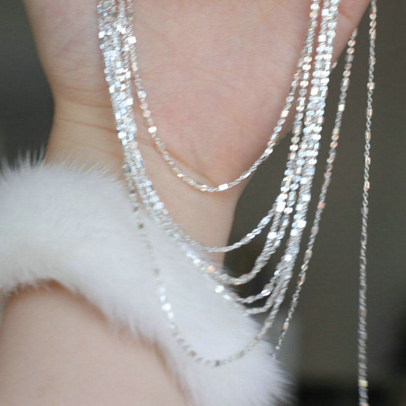 闪闪碎银子链条 铜方珠链 电泳厚银保色 diy项链手链流苏饰品配件,淘宝优惠券,粉丝福利购,淘宝优惠卷