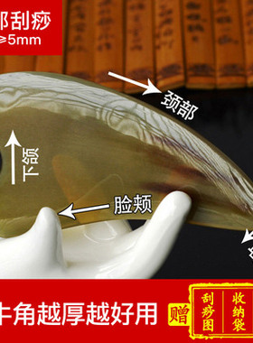 牛角经络疏通眼部按摩刮板拨筋棒