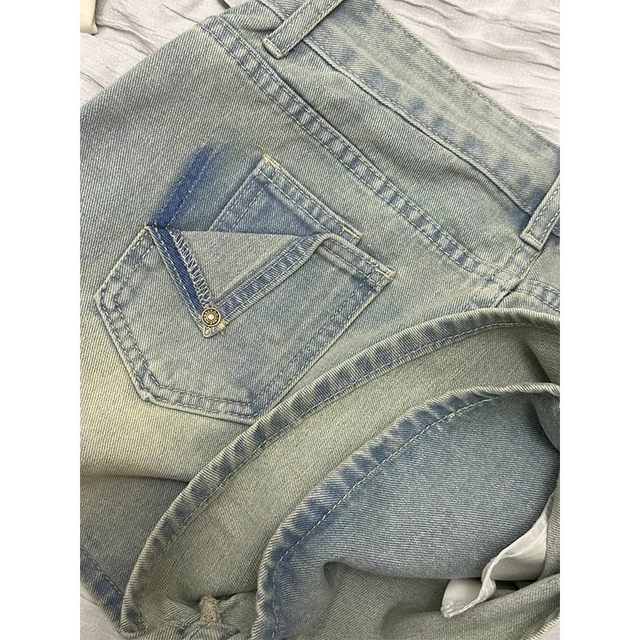 High-waisted denim short skirt for women spring new large size fat mm small person A-line skirt hot girl hip-covering culottes skirt