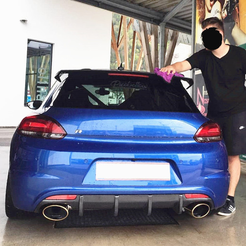 新老尚酷R改装运动碳纤维后唇 Scirocco R四出中出双出扰流器包围 - 图1