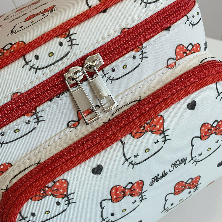HelloKitty化妆包手提四方箱多功能彩妆护肤品大容量洗漱包收纳盒,淘宝优惠券,粉丝福利购,淘宝优惠卷