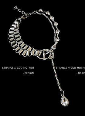 欧美锆石高级感项链女INS冷淡风