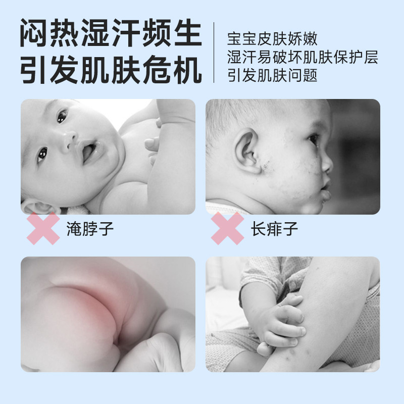 皇家婴童婴儿爽身粉新生儿童袋装正品粉扑四季通用宝宝玉米痱子粉