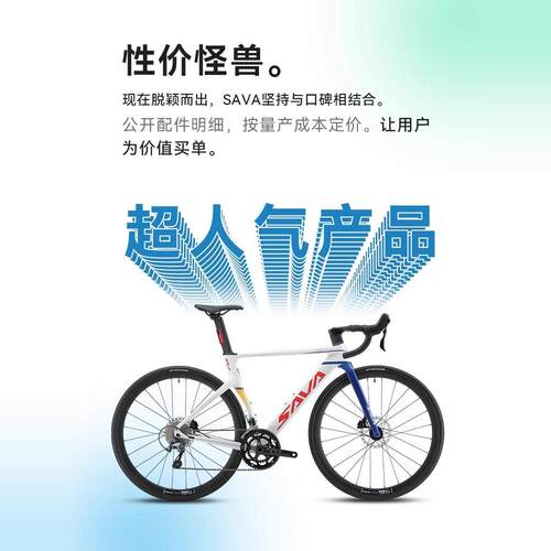 萨瓦油压碟刹20速超轻铝合金桶轴公路车EX-7弯把竞赛自行车SAVA - 图2