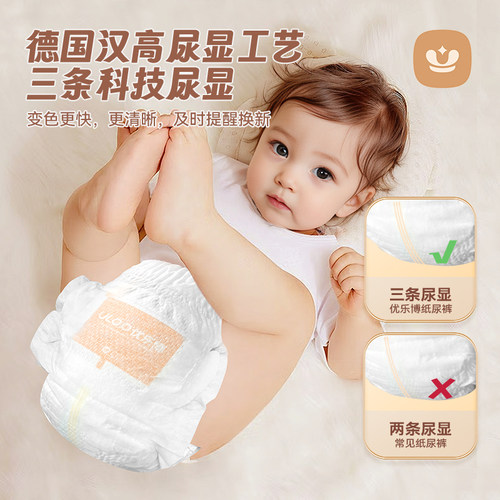 ULOP梦幻巴黎婴儿拉拉裤L/XL/XXL/XXXL码超薄透气男女宝宝尿不湿 - 图2
