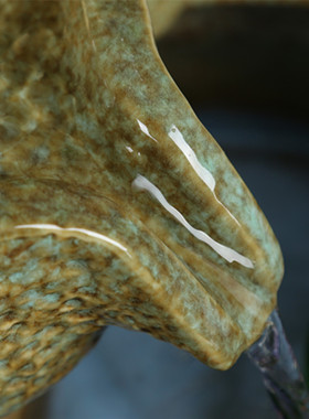 流水摆件喷泉万达礼陶瓷招财现代