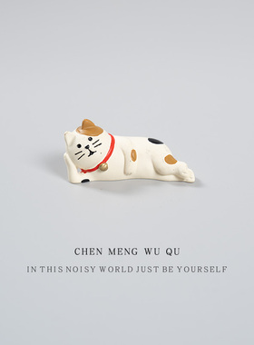 迷你仿真树脂桌面小摆件动物猫咪熊猫治愈车载装饰男女生日小礼品