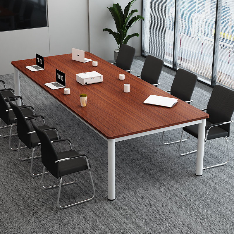 简易实木会议桌长桌长方形工作台培训桌长条桌办公家具职员办公桌