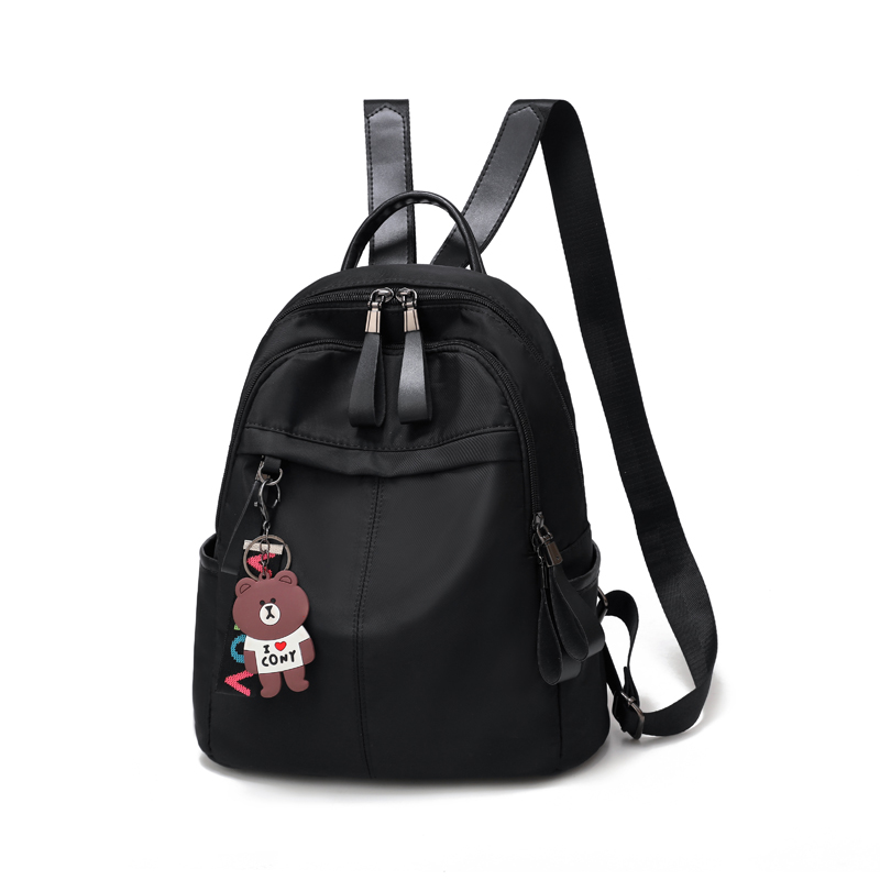 牛津布黑色新款女款妈妈包双肩包 米格莱思双肩背包