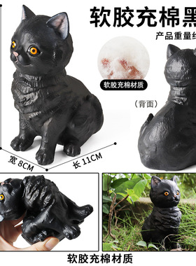 跨境儿童玩具仿真软胶动物模型波斯猫布偶猫咪短毛猫小猫家居摆件