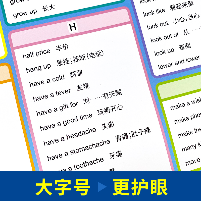 小学生英语词组常用核心必背短语固定搭配大全挂图海报墙贴纸_易蓓文教_玩具_童车_益智_积木_模型-第2张图片-提都小院