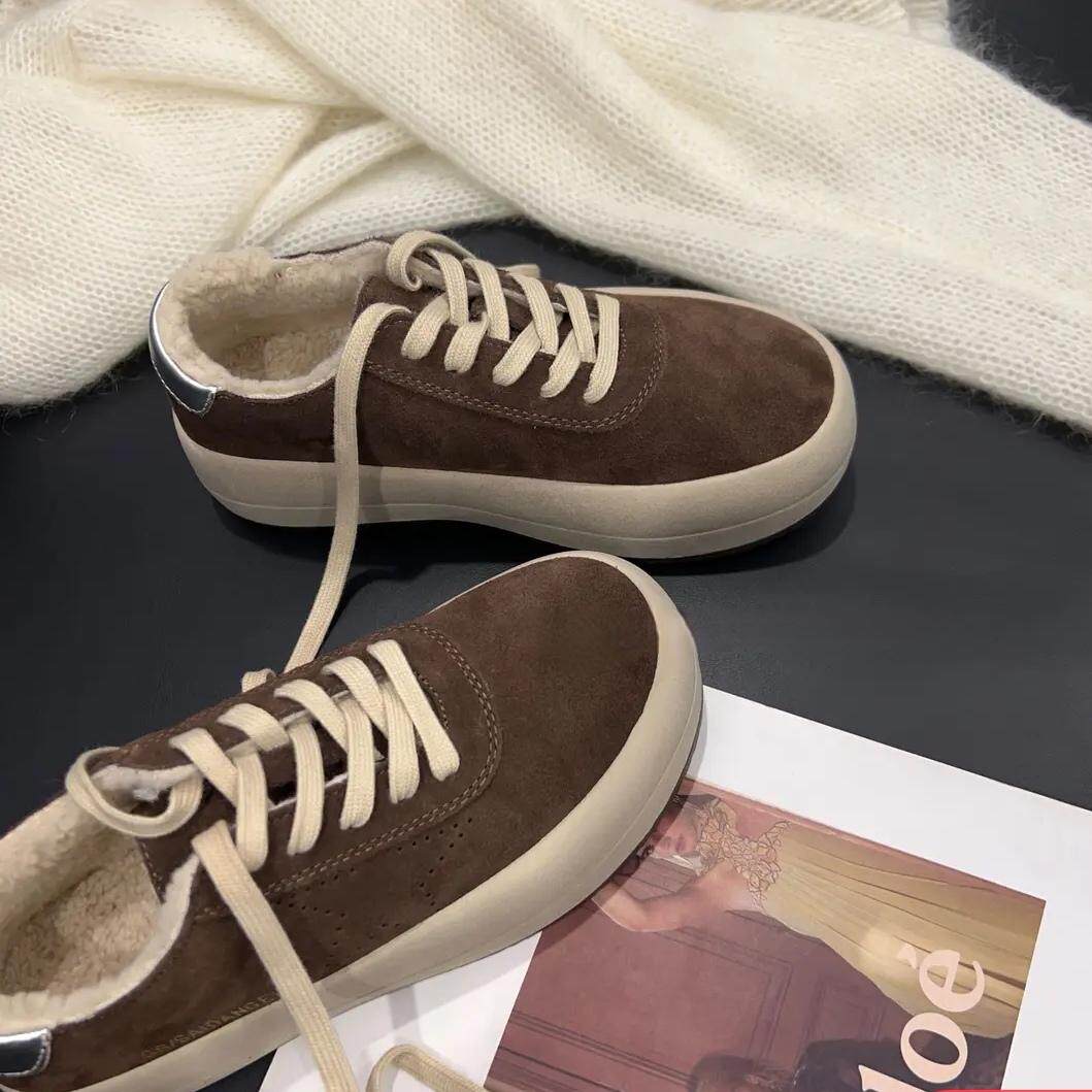 棉鞋女冬季加绒羊羔毛脏脏小脏鞋真皮厚底百搭复古做旧休闲鞋星星,淘宝优惠券,粉丝福利购,淘宝优惠卷