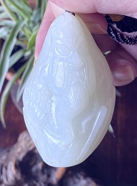 新疆和田玉籽料羊脂白玉关公清仓