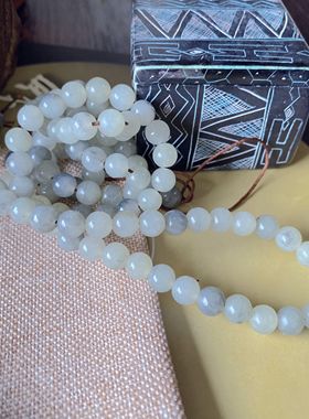 新疆和田玉籽料7mm青花珠清仓