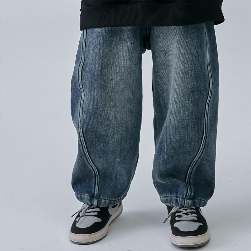 男童春秋冬季日系牛仔裤 儿童百搭帅气一体绒柔软加厚长裤子潮酷,淘宝优惠券,粉丝福利购,淘宝优惠卷