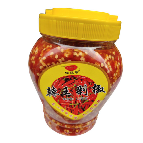 佳益奇辣王剁椒1.2kgX6瓶特辣王非农家自制剁椒小米辣椒酱剁椒鱼 - 图0
