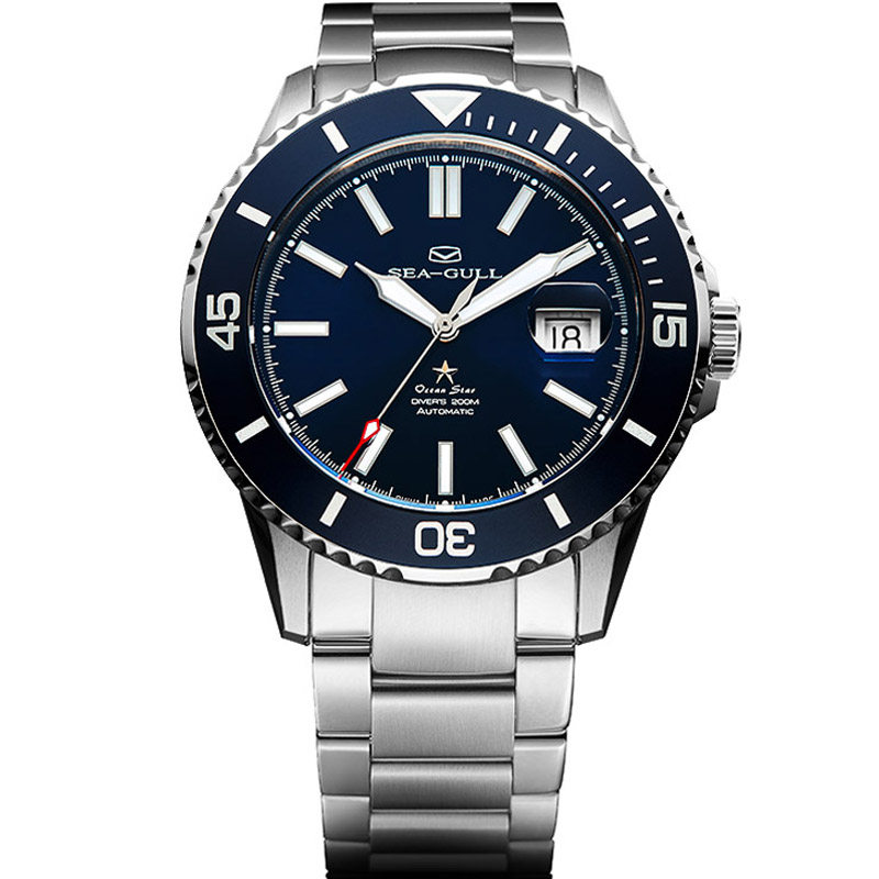 seagull水鬼表男机械表官方潜水表 海鸥表赢时国产腕表