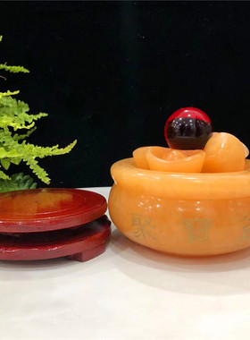 客厅收银台聚宝盆摆件招财装饰品