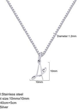 跨境时尚ins风26个爱心字母吊坠