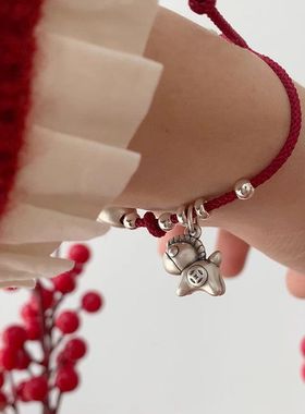 马上有钱招财进宝红绳999足银抽