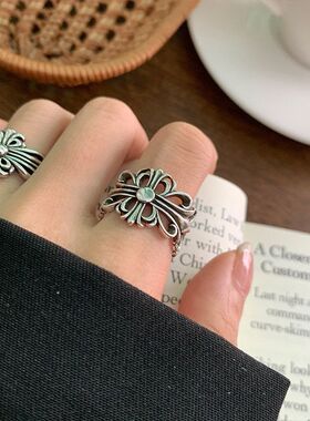 岚芷925纯银戒指个性朋克夸张感