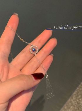 蓝色宇宙星球手链女生闺蜜ins风