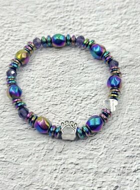 热销彩色石链条新款手链