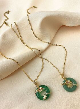 项链不掉色女夏季新潮平安扣ins