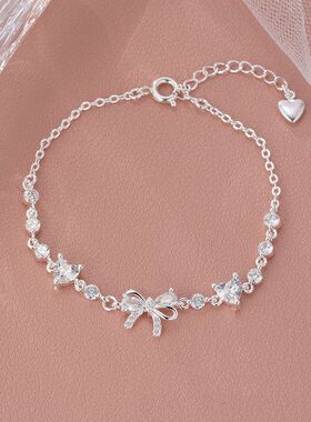 新款蝴蝶结爱心手链女韩版设计