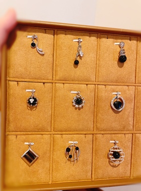 工厂福利925纯银黑玛瑙吊坠爱心皇冠方形向日葵吊坠精致小巧