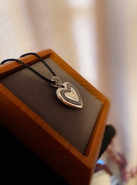 泰国进口925纯银爱心吊坠钨钢钻亮面独特空心工艺少女心ins数量少