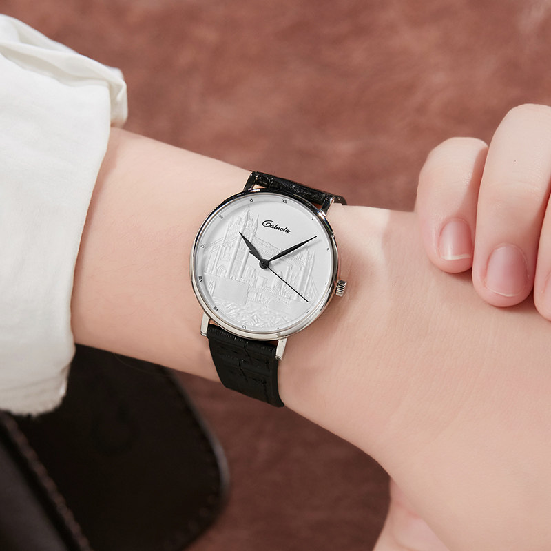 卡罗莱正品牌女士时尚简约情侣表 caluola贝安加国产腕表