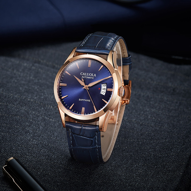 卡罗莱正品牌全自动男士防水机械表 caluola贝安加国产腕表