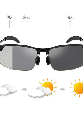 变色太阳镜偏光夜视镜男司机驾驶镜钓鱼墨镜日夜两用开车专用眼镜