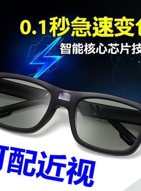 0.1秒智能感光变色仁威太阳眼镜