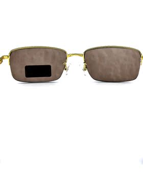 石头太阳眼镜男士开车半框太阳镜大脸墨镜爸爸款养目护目石头眼镜