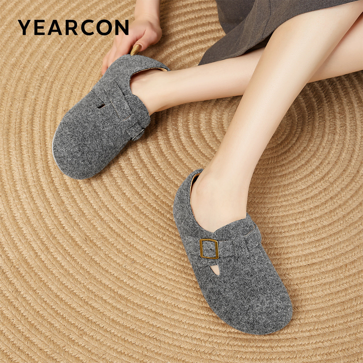 意尔康女鞋2025新款女士法式复古单鞋平底休闲全包勃肯鞋内增高,淘宝优惠券,粉丝福利购,淘宝优惠卷