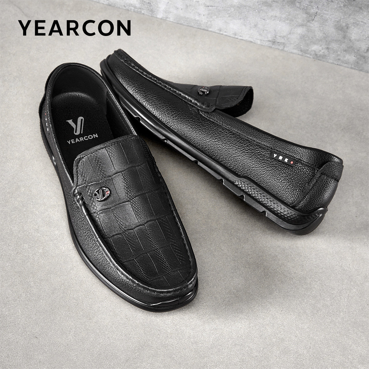 意尔康男鞋2025秋季乐福鞋真皮商务休闲皮鞋一脚蹬羊皮软底单鞋,淘宝优惠券,粉丝福利购,淘宝优惠卷