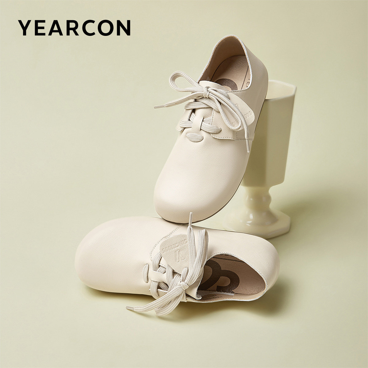 意尔康女鞋2025新款真皮女士平底内增高复古休闲单鞋勃肯鞋,淘宝优惠券,粉丝福利购,淘宝优惠卷